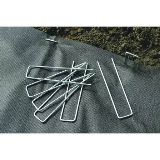 Cleme metalice pentru fixarea plasei contra cârtiță Fixsol 10 buc.