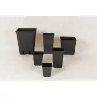 Ghiveci plastic pătrat 11x11x19 cm