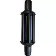    Recuperator(tambur) de căldură cu perete groasă (1,8 mm) negru, 1000 mm diametru:130 mm