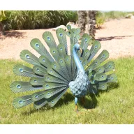 Figură metalică de păun "Peacock"