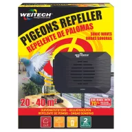   Dispozitiv repeller de pasăre cu ultrasunete pentru 50m2/ cu baterie Weitech