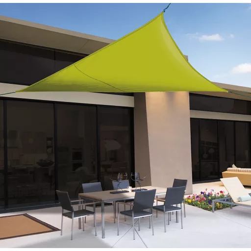 Plasă de umbrire alungibil Sun-net Kit Polyester verde 3,6x3,6x3,6 m