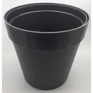  Olar decorativ antracit 21 cm, cu ghivece de udare