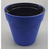 Olar decorativ albastru 28 cm, cu ghivece de udare