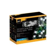   Șir de lumină Gardman, 50 becuri extra largi Led, alb  10,02 m