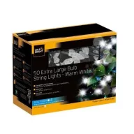   Cortină de lumină Gardman, 50 de becuri foarte mari, colorate 10,02 m