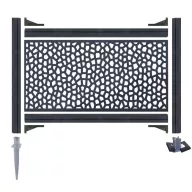Panou decorativ din PP Mozaic 1x2 m gri