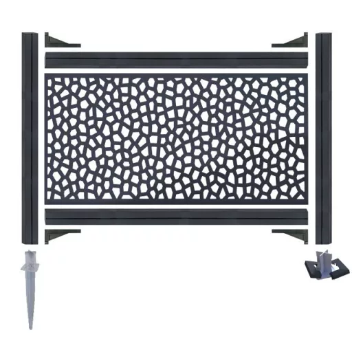 Panou decorativ din PP Mozaic 1x2 m gri