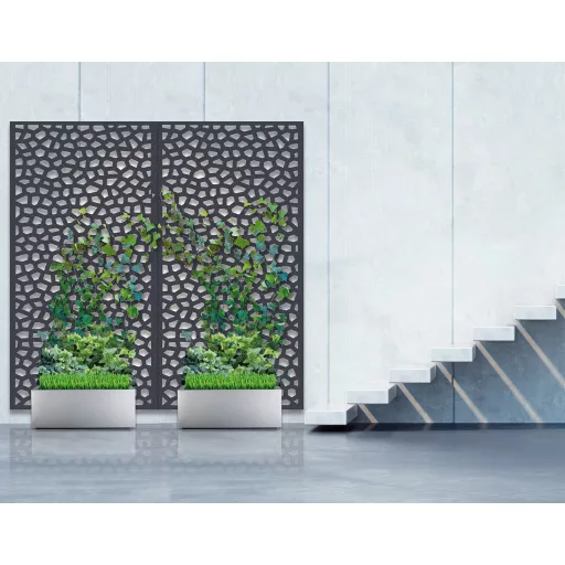 Panou decorativ din PP Mozaic 1x2 m gri