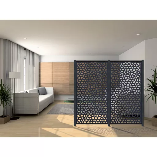 Panou decorativ din PP Mozaic 1x2 m gri
