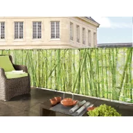  Plasă de umbrire pe o parte cu modele de flori pictat Stylia Bamboo 1x3 m
