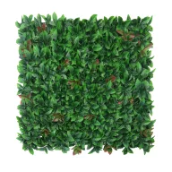   Perete verde cu frunze de dafin roșii Vertical Red Lauro 1x1 m