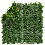   Perete verde cu frunze de dafin roșii Vertical Red Lauro 1x1 m
