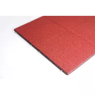   Placă de cauciuc împărțită pentru loc de joacă roșie 45x1000x1000mm