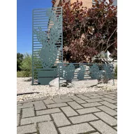   Panou metalic, cu motive decorative Panou deco Cactus verde 0,6x1,5 m