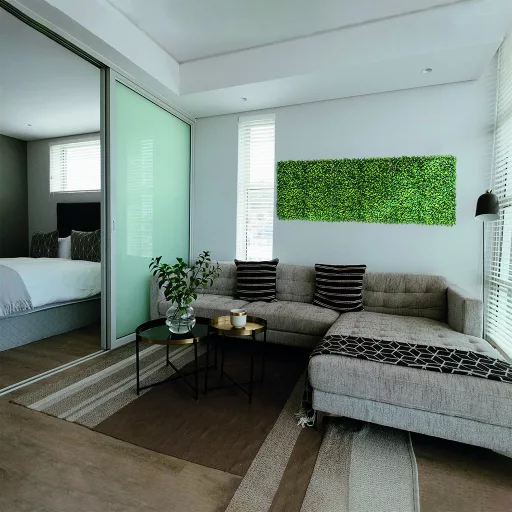 Perete verde cu frunze de dafin Vertical Lauro 1m x 1m
