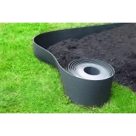 Bordură reciclată pentru paturi Etik, gri închis 0,15x10m