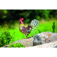 Figurină cocoș din metal, colorată, Harry 34 x 13 x 35 cm