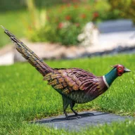   Figurină cocoș de fazan din metal colorat Feesy 54 x 15 x 46 cm