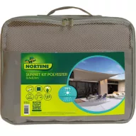 Umbrar extensibil Sun-net Kit poliester maro 3,6x3,6x3,6 m