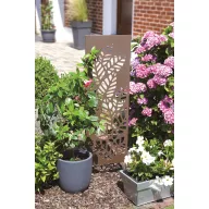   Suport metalic pentru plante cu motive decorative de frunze Athea trellis maro 0,33x1,2m