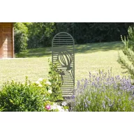   Suport metalic pentru plante decorativ cu motive de mac Puppy trellis verde măsliniu 0,33x1,22 m