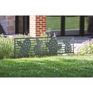   Margine de bordură metalică decorativă cu motive de cactus Cactus border verde 0,40x1 m