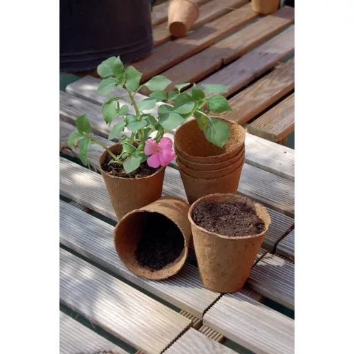 Ghivece de turbă "Growing Pots" 6 cm diametru 24 buc. naturale