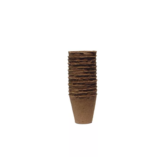 Ghiveci de turbă "Growing pot" 8 cm diametru 16 buc naturale