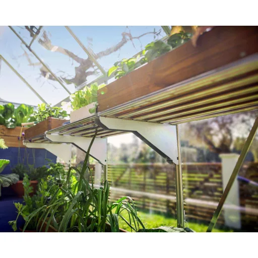 Nagy teherbírású fém polcrendszer Palram-Canopia üvegházakhoz