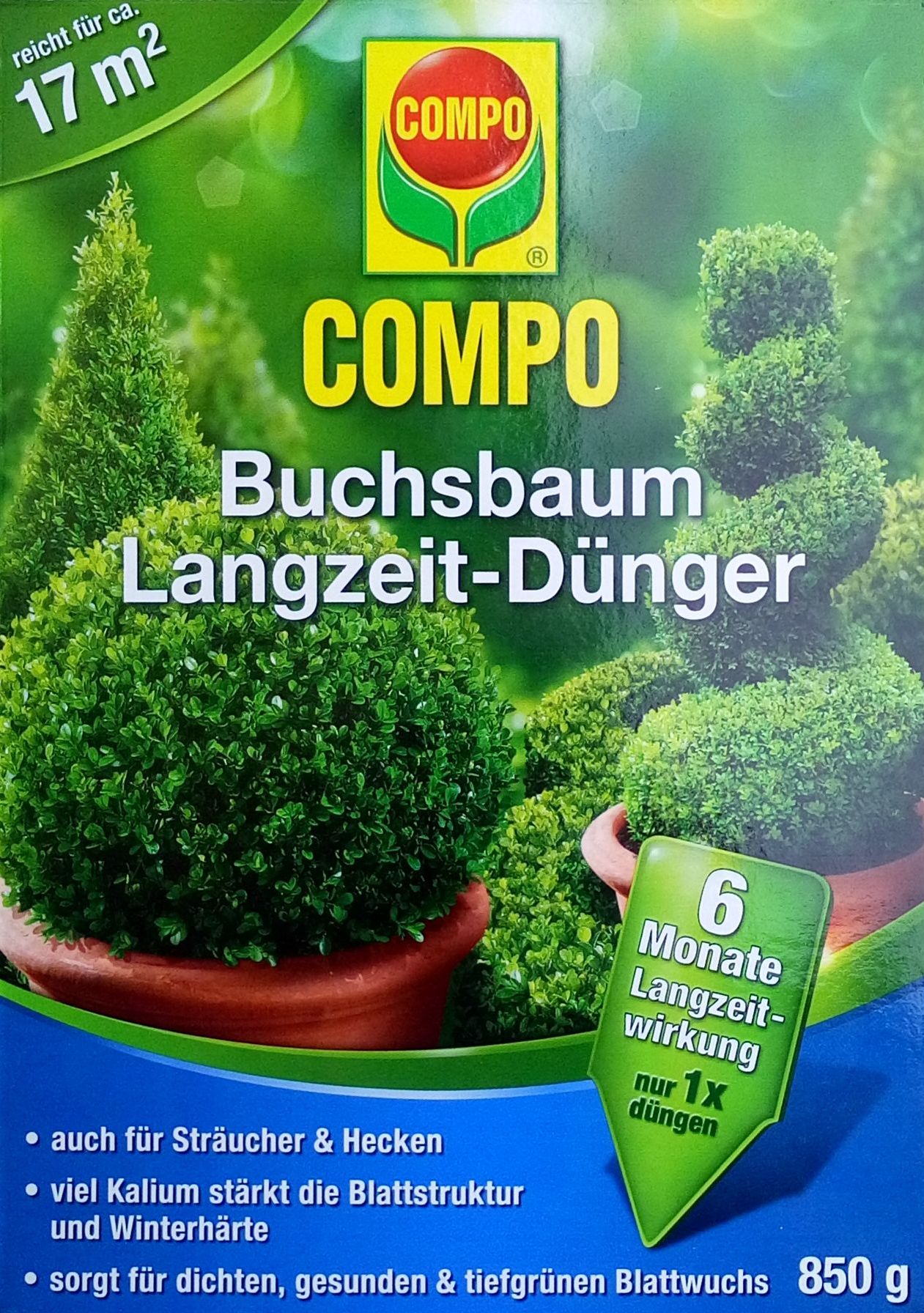 Compo nutrient cu acțiune pe termen lung  pentru cimișir/plante veșnic verzi 850 g