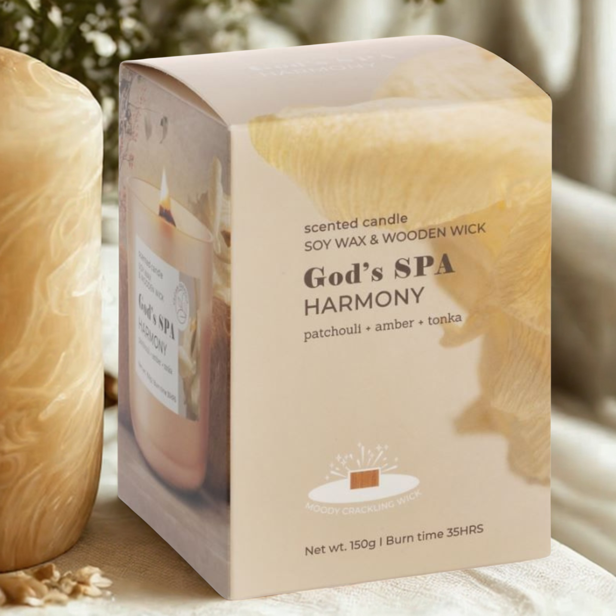 Sticlă parfumată Premium, ceară de soia God's SPA Harmony 150 g