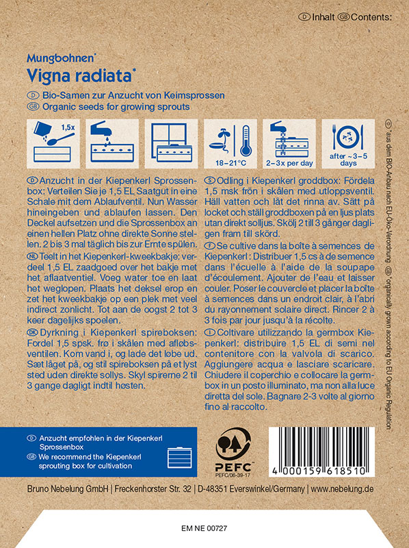 Csíramag Bio Mungóbab Kiepenkerl 60 g