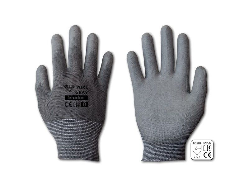 Mănuși de grădină pure gray polyuretan mărime 9