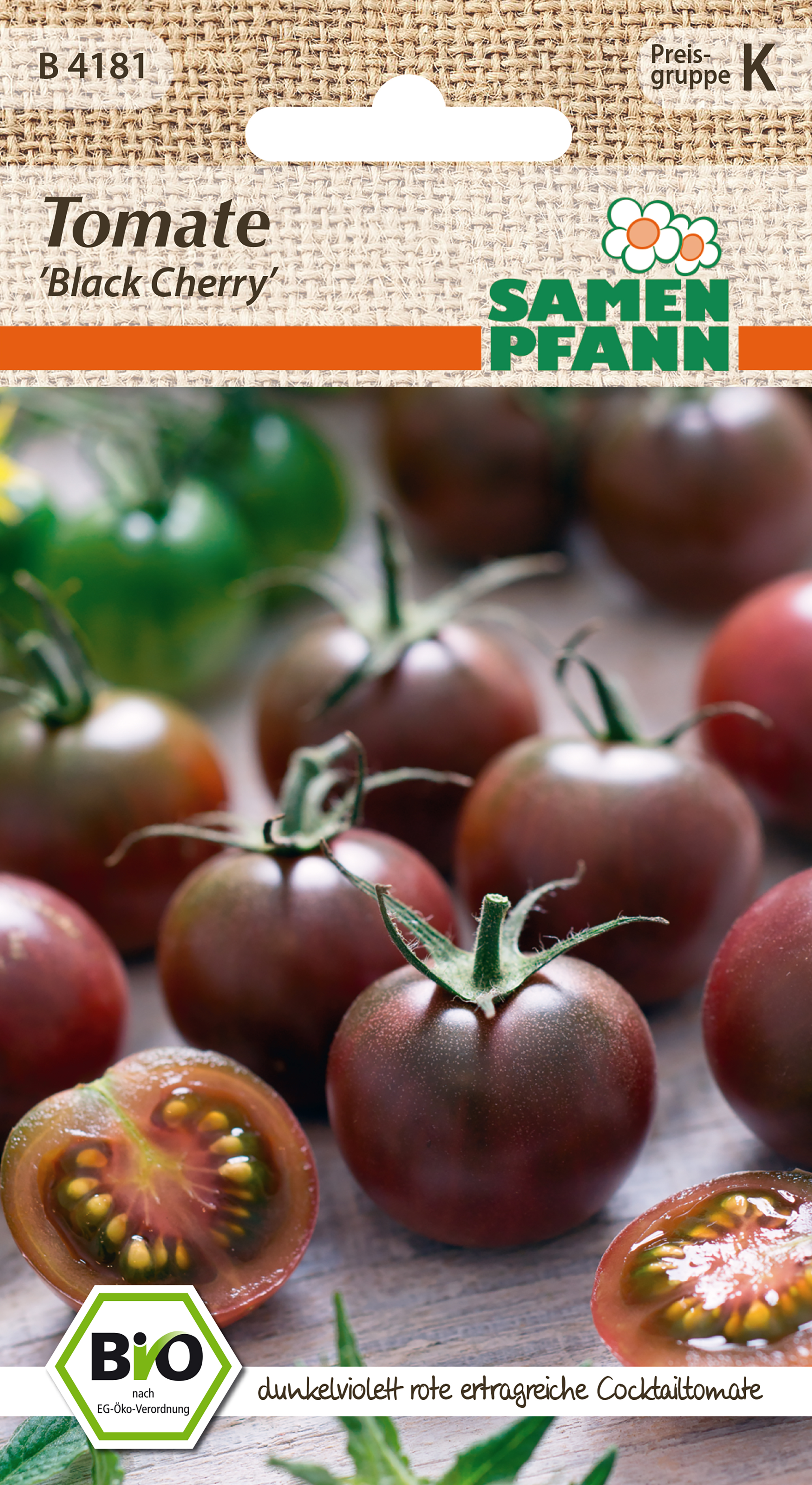 Cocktail roșii organice Black Cherry 8 semințe semințe Pfann