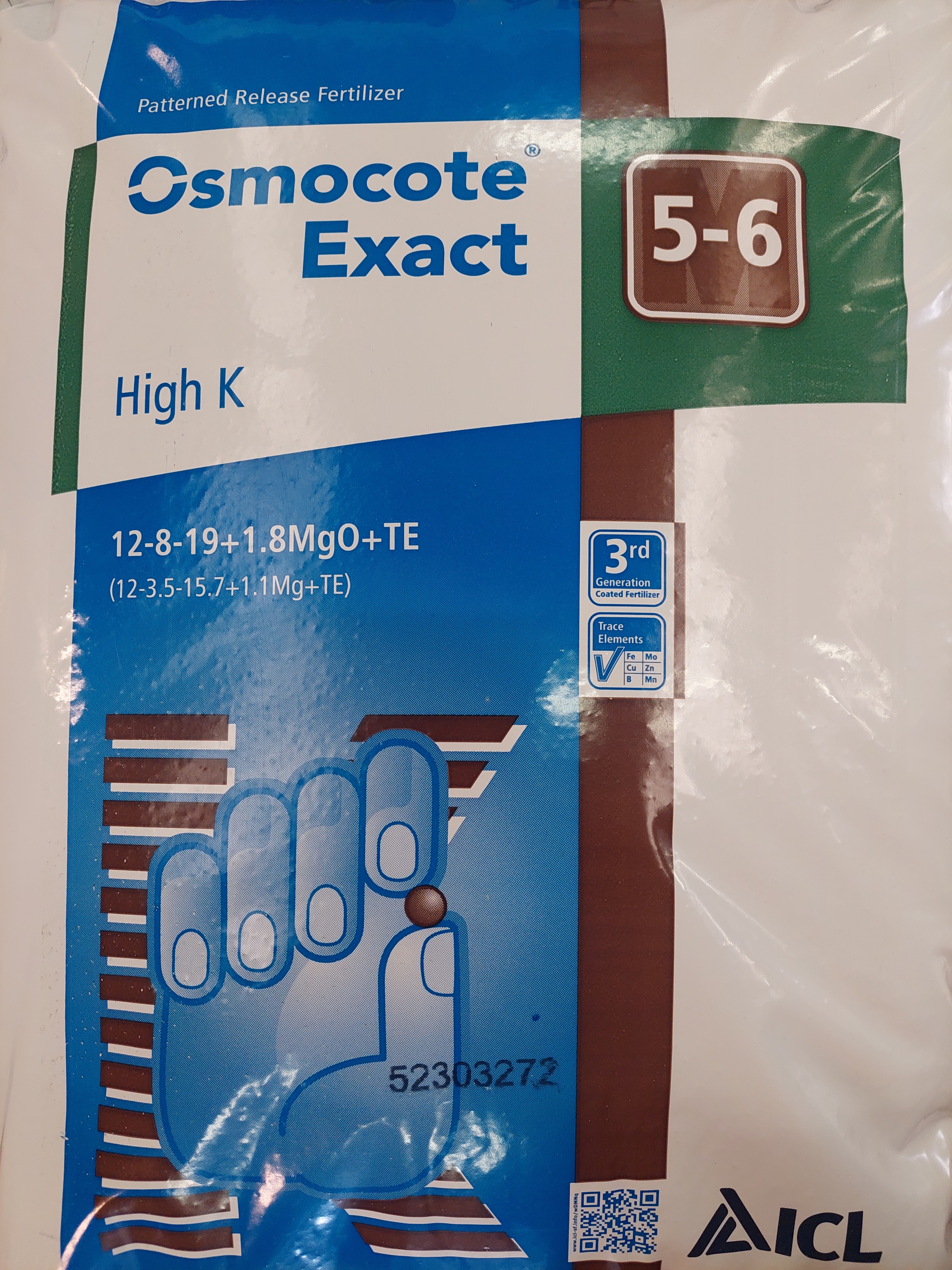 Osmocote Exact DCT Standard 5-6 luni, cu potasiu 12-07-19  25 kg