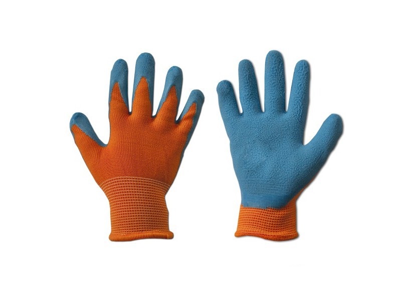 Mănuși de grădină pentru copii portocaliu, din latex, mărimea 3