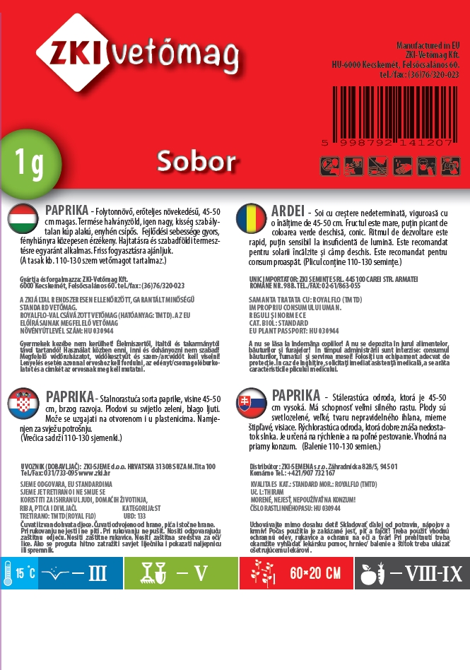 Ardei dulce Sobor 1g ZKI