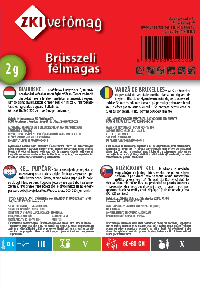 Varză Bruxelles semi-înalt 2g ZKI