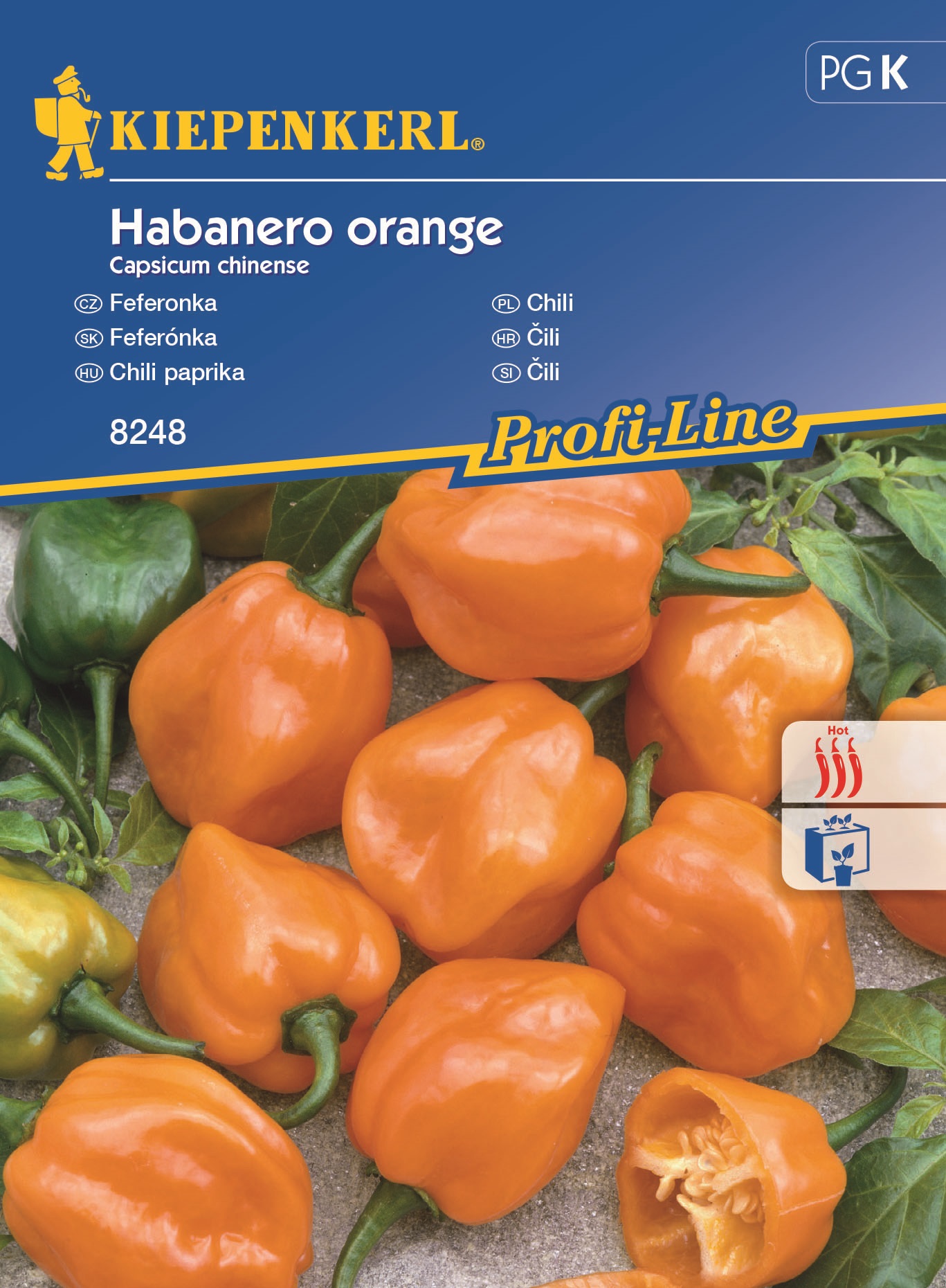 Ardei iute Habanero portocaliu min. 14 semințe Kiepenkerl