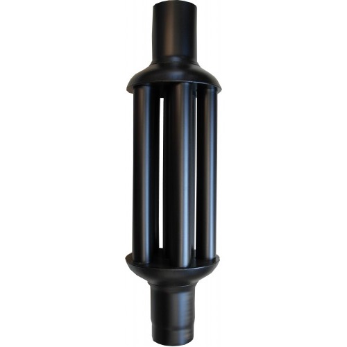  Recuperator(tambur) de căldură cu perete groasă (1,8 mm) negru, 1000 mm diametru:130 mm