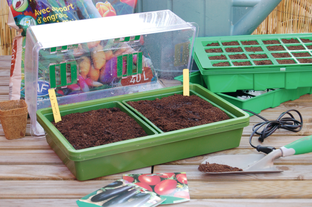 Mini seră poate fi încălzită "Heating Grow" 39x25x20 cm