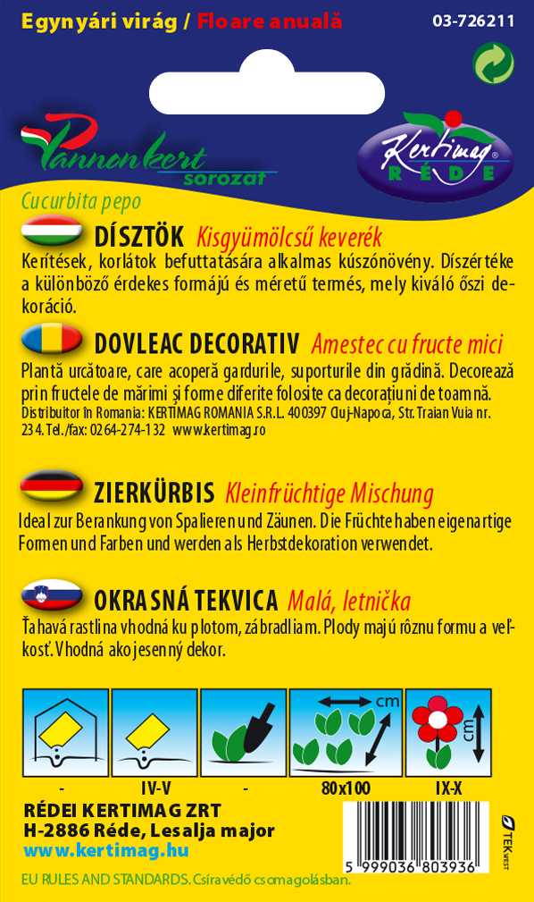 Amestec de dovlecei ornamentali cu fructe mici