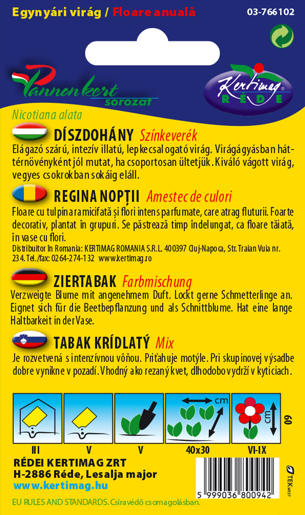 Díszdohány kisvirágú színkeverék 1g