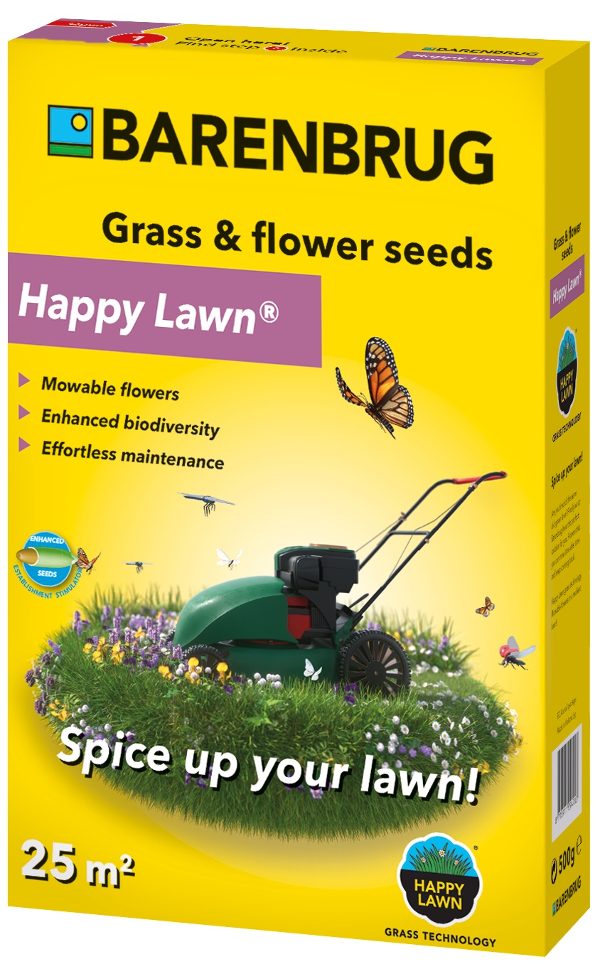 Semințe de gazon Happy Lawn® - Amestec de semințe de gazon cu semințe de flori Barenbrug 500 g