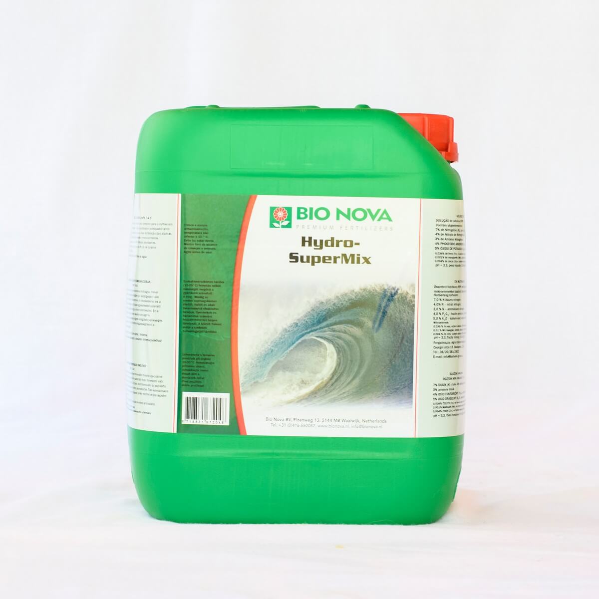 Soluție nutritivă Bio-Nova Hydro-Supermix (7-4-5) pentru dispozitiv hidroponic 5 l