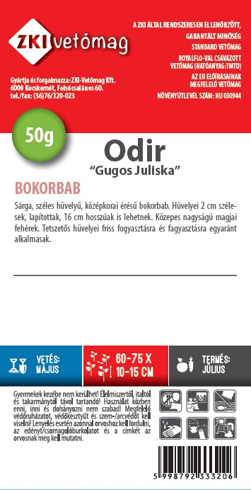 Fasole pitică cu păstăi galbene Odir 50g ZKI