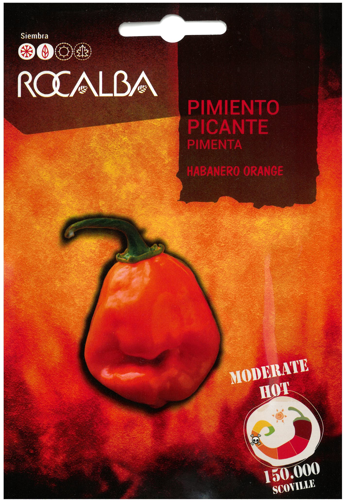 Ardei iute Orange Habanero Rocalba 0,5 g