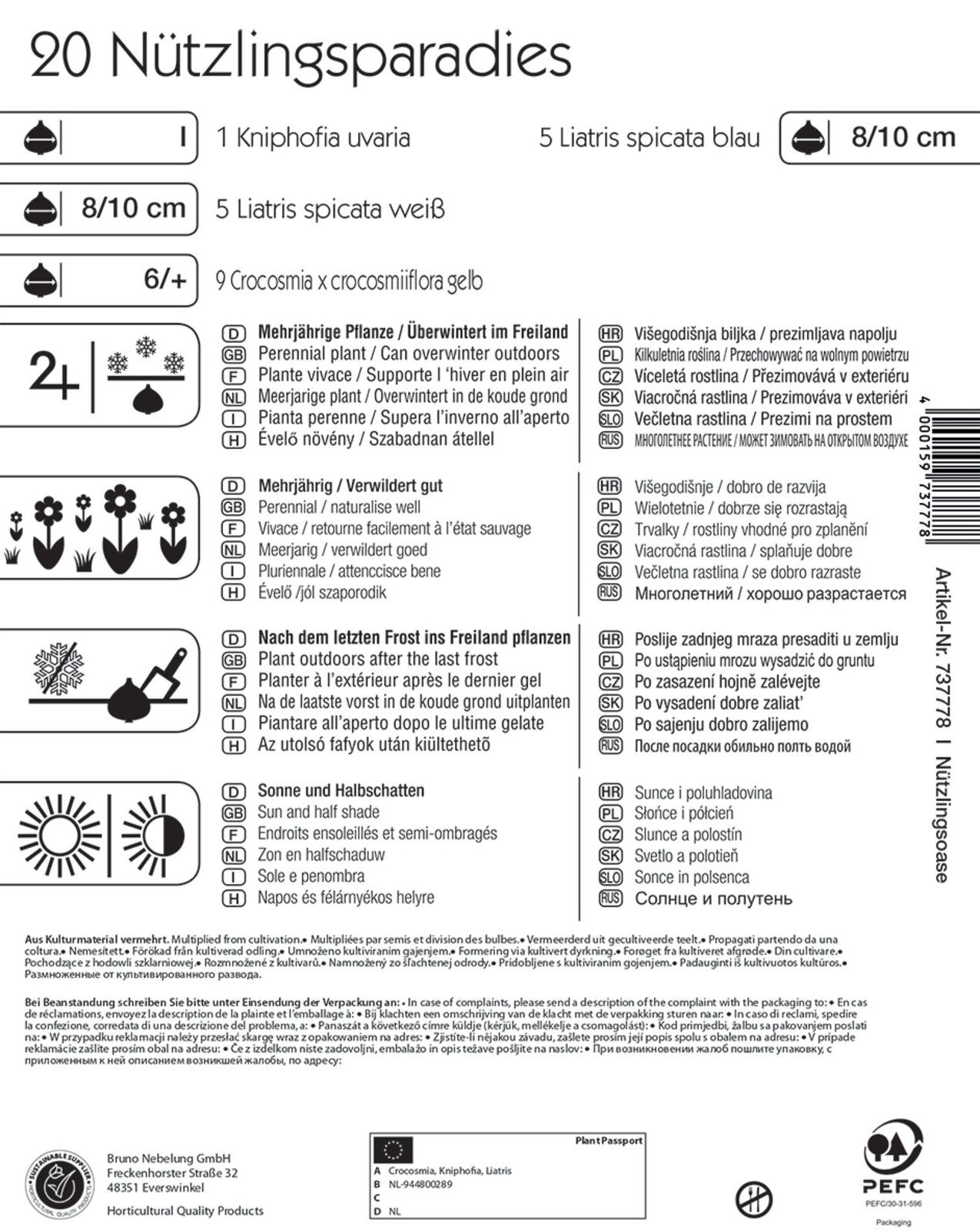 Virághagyma Hasznos rovarok kertje Kiepenkerl 20 db