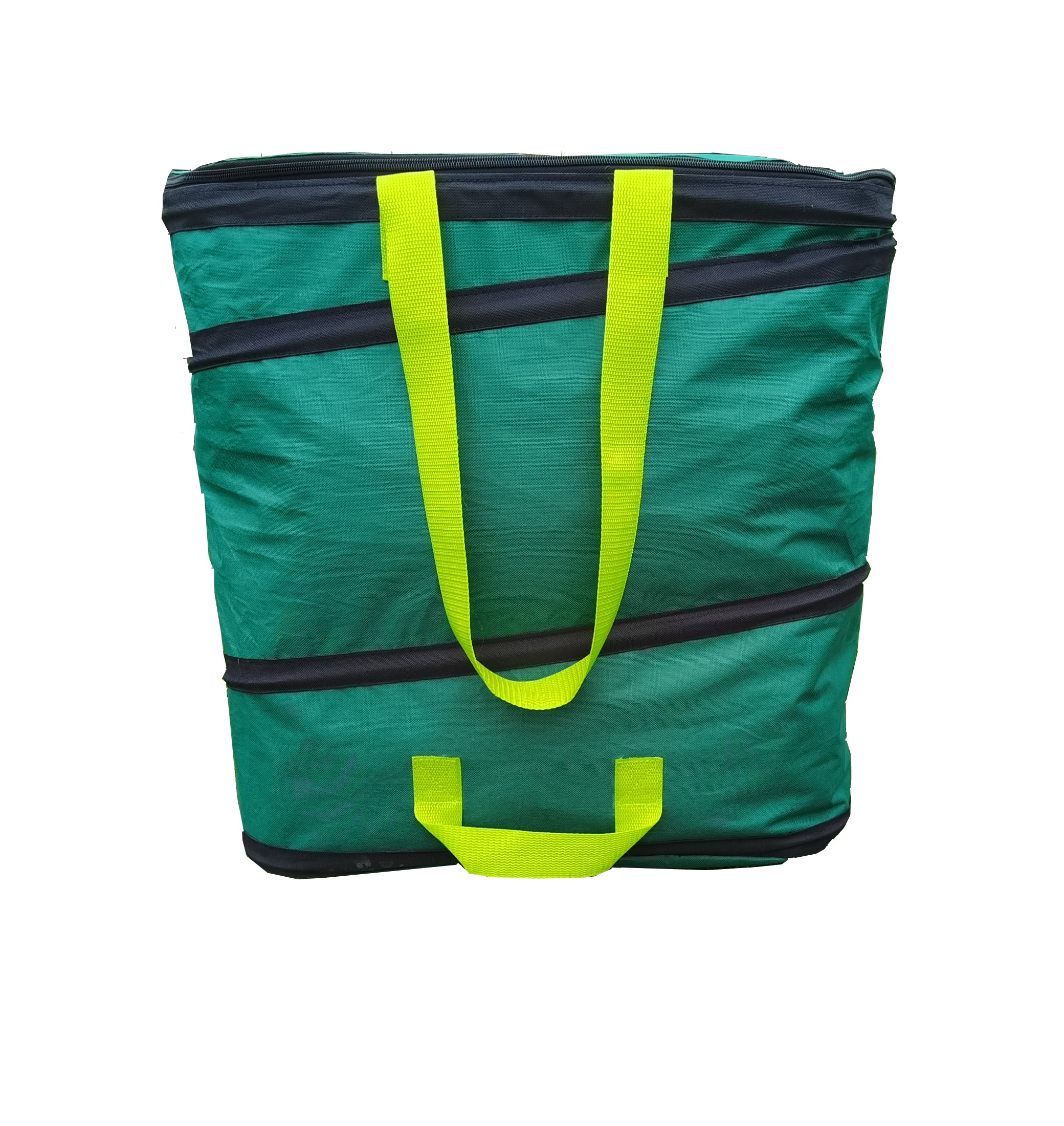 Lombgyűjtő zsák négyzet alakú felugró POP UP SQUARE zöld 125 l (50x50x50cm)